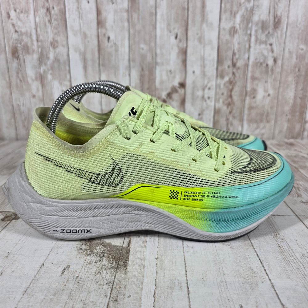 Nike ZoomX Vaporfly Next% 2 Barely Volt Running Shoes CU4123-700 Womens 9
